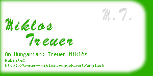 miklos treuer business card